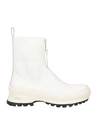 Jil Sander Man Ankle Boots White Size 8 Calfskin