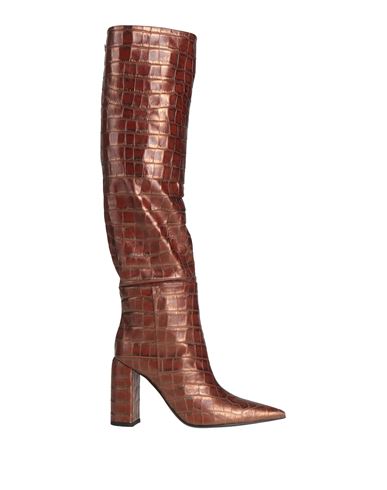 Fabi Woman Boot Brown Size 7 Leather In Brown