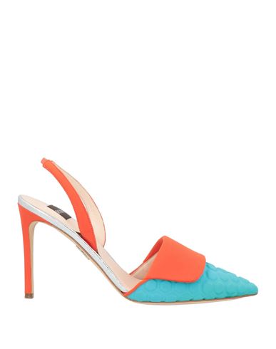Rodo Woman Pumps Turquoise Size 6 Textile Fibers In Red