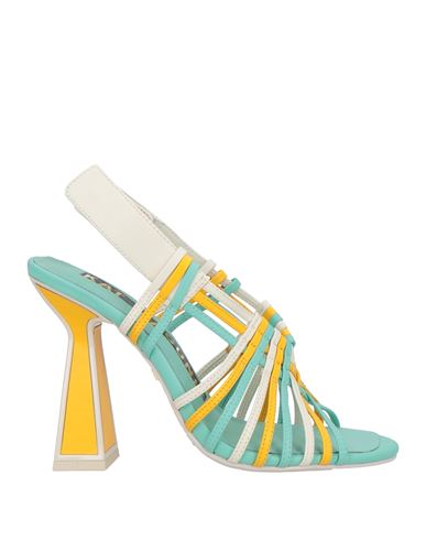 Shop Kat Maconie Woman Sandals Turquoise Size 7 Cow Leather In Blue