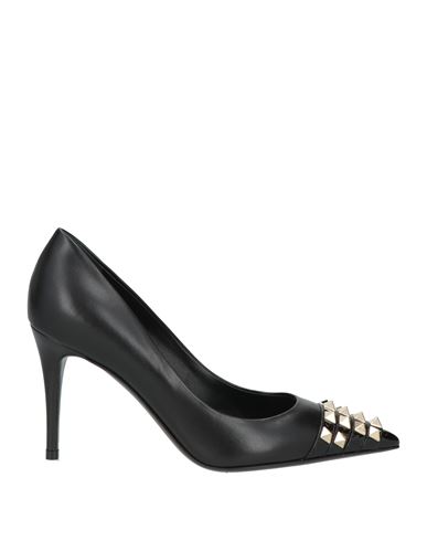 Valentino Garavani Woman Pumps Black Size 6.5 Leather In Black