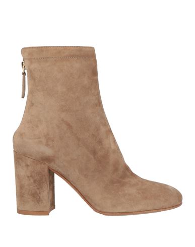Gianvito Rossi Suede Ankle Boots In Beige