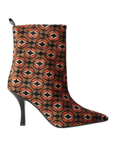 Shop Marc Ellis Woman Ankle Boots Orange Size 8 Textile Fibers