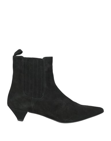 Marc Ellis Woman Ankle Boots Black Size 11 Leather In Black