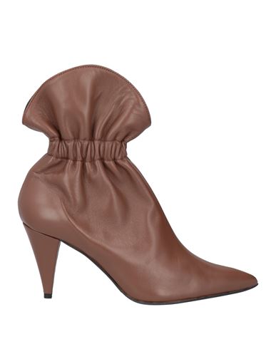 Shop Marc Ellis Woman Ankle Boots Brown Size 8 Leather