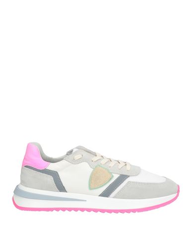 Philippe Model Woman Sneakers Light Grey Size 9 Leather, Textile Fibers