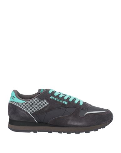Reebok Man Sneakers Charcoal Size 9 Textile Fibers, Leather In Grey