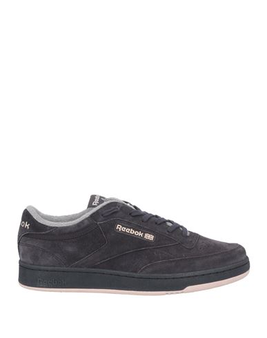 Reebok Dark Brown Leather Snakers In Grey