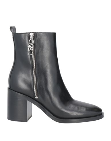 Michael Michael Kors Woman Ankle Boots Black Size 7.5 Leather In Black