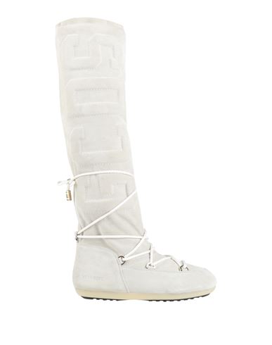 Moon Boot X Gcds Woman Boot Light Grey Size 8.5 Leather