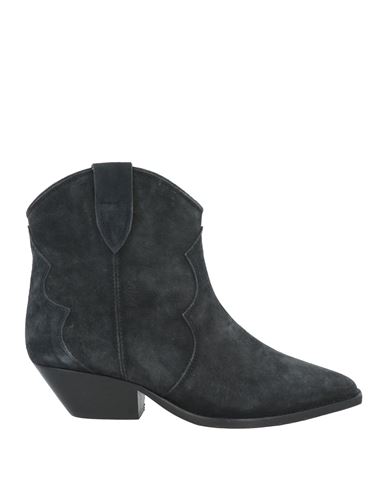 Isabel Marant Dewina Distressed Suede Ankle Boots In Grey