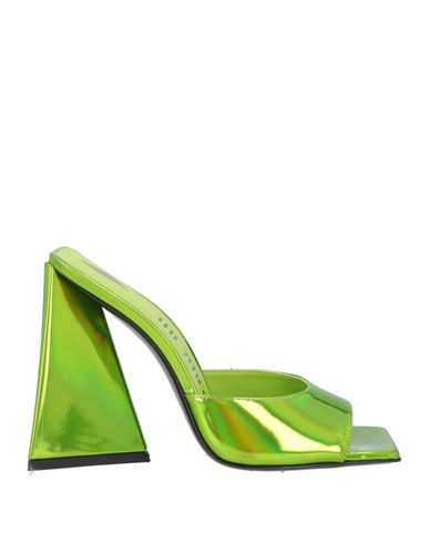 Shop Attico The  Woman Sandals Acid Green Size 7.5 Textile Fibers