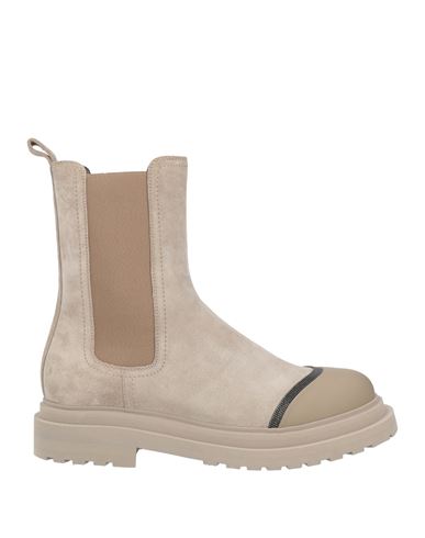 Shop Brunello Cucinelli Woman Ankle Boots Beige Size 8 Leather