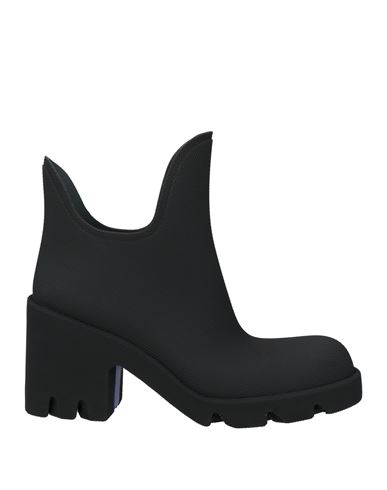 Burberry Woman Ankle Boots Charcoal Size 8 Rubber In Black