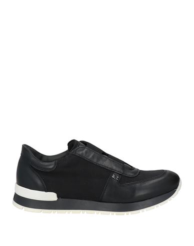 Shop A.testoni A. Testoni Woman Sneakers Black Size 4.5 Calfskin, Textile Fibers