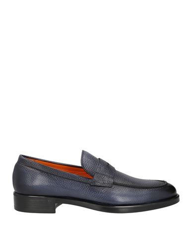 Shop Wexford Man Loafers Navy Blue Size 8 Leather