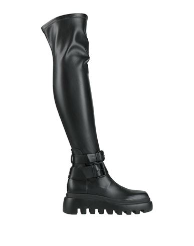 Vic Matie Vic Matiē Woman Boot Black Size 8 Leather, Textile Fibers In Black