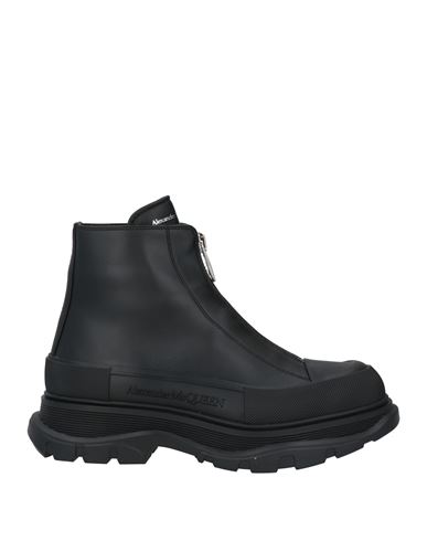 Shop Alexander Mcqueen Woman Ankle Boots Black Size 10.5 Calfskin