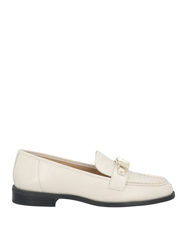 Michael Michael Kors Woman Loafers Cream Size 6.5 Leather In White