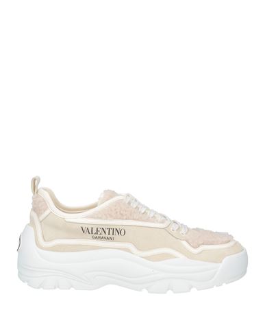 Valentino Garavani Woman Sneakers Beige Size 8 Leather In Beige