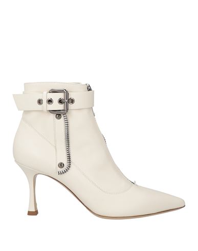 Shop Ninalilou Woman Ankle Boots White Size 7 Leather