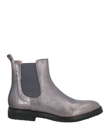Del Carlo Woman Ankle Boots Silver Size 8 Leather In Silver