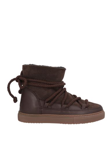 Inuikii Woman Ankle Boots Chocolate Brown Size 6 Leather In Brown