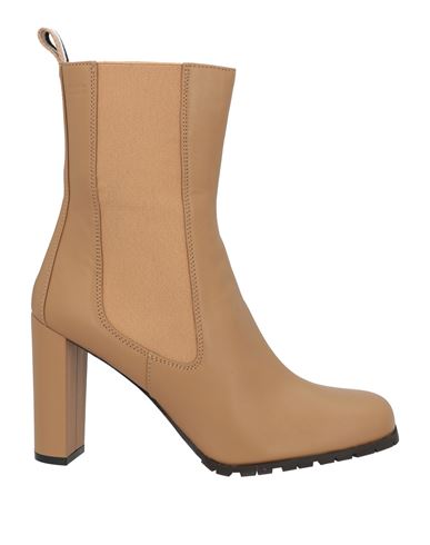 Shop Hugo Boss Boss Woman Ankle Boots Camel Size 10 Leather In Beige