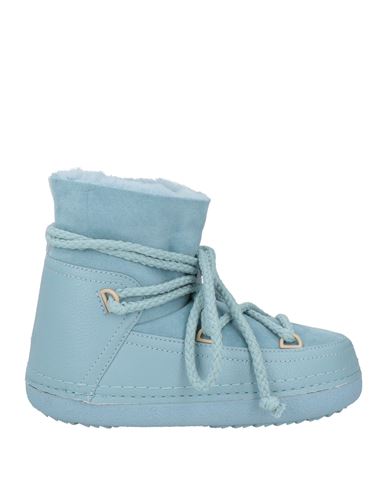Inuikii Woman Ankle Boots Sky Blue Size 7 Leather In Blue