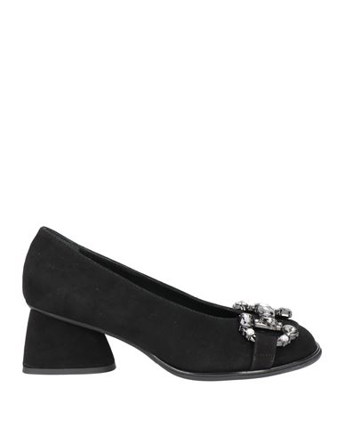 Bruglia Woman Pumps Black Size 6 Leather In Black