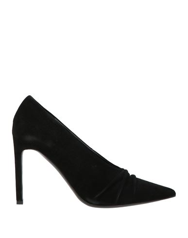 Del Carlo Woman Pumps Black Size 9 Leather In Black