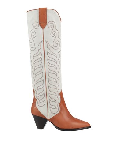 Isabel Marant Liela Leather-trimmed Embroidered Suede Cowboy Boots In Grey
