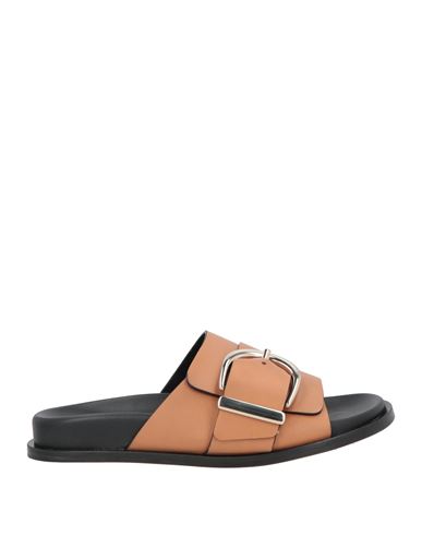 Shop Guglielmo Rotta Woman Sandals Tan Size 8 Leather In Brown