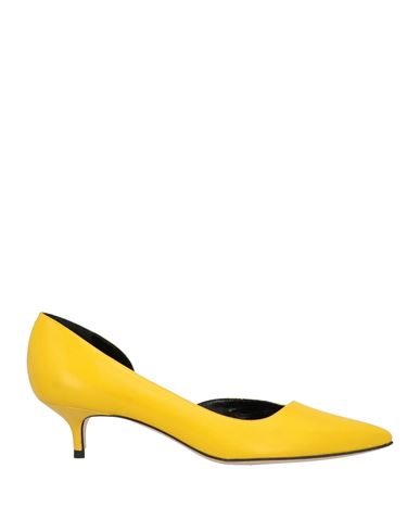 Shop Guglielmo Rotta Woman Pumps Yellow Size 5 Leather