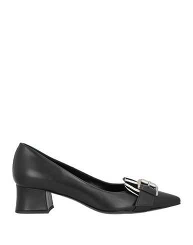 Shop Guglielmo Rotta Woman Loafers Black Size 8 Leather