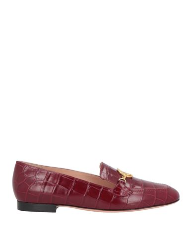 Shop Bally Woman Loafers Burgundy Size 7.5 Calfskin In Red