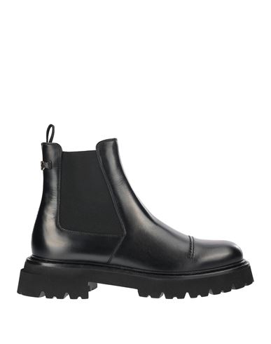Ferragamo Man Ankle Boots Black Size 8 Leather