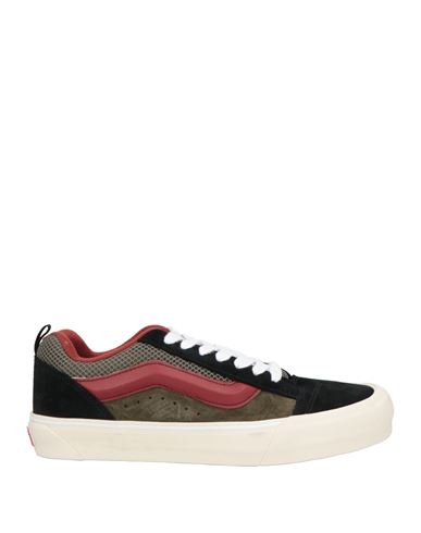 Vans Man Sneakers Black Size 8 Leather, Textile Fibers In Black