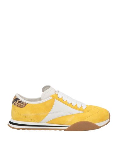 Shop Bally Woman Sneakers Yellow Size 7.5 Leather