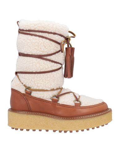 Tod's Platform Ankle Boots In Leather And Wool In Brown
