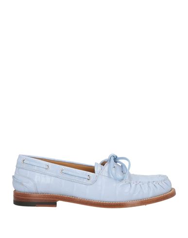 Shop Bally Woman Loafers Sky Blue Size 7.5 Calfskin