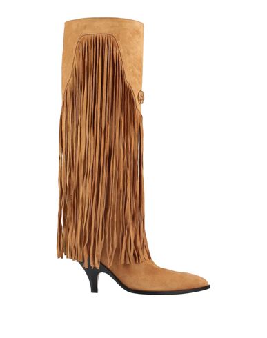 Shop Bally Woman Boot Camel Size 7.5 Calfskin In Beige