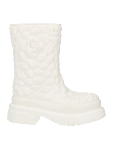 Valentino Garavani Woman Ankle Boots White Size 8 Rubber In White