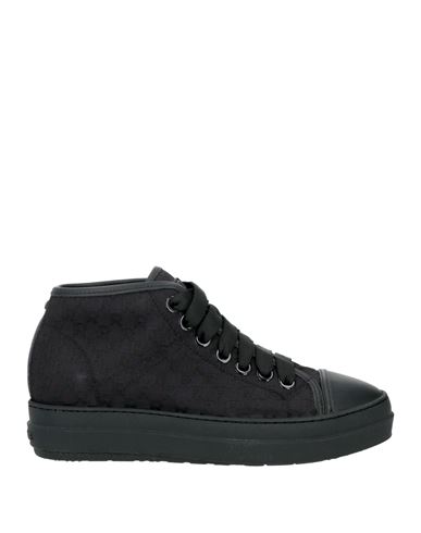 Shop Rucoline Woman Sneakers Black Size 8 Leather, Textile Fibers