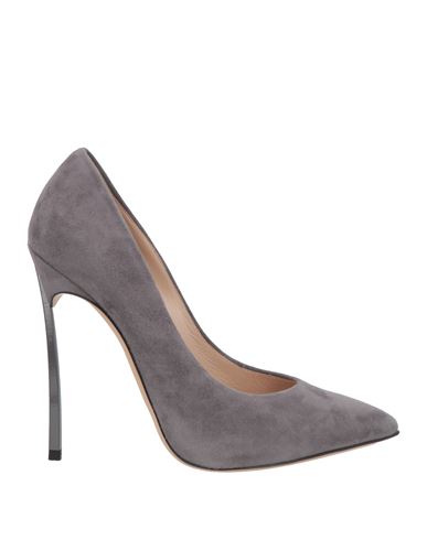 Casadei Woman Pumps Grey Size 6.5 Leather