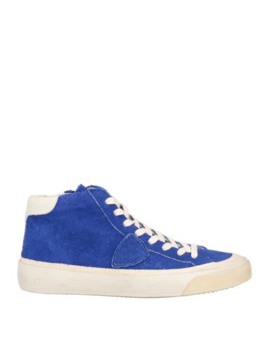 Philippe Model Man Sneakers Bright Blue Size 9 Leather In Blue