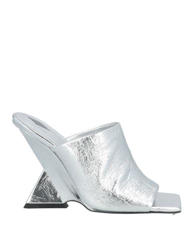 Shop Attico The  Woman Sandals Silver Size 8 Leather