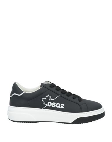 Shop Dsquared2 Man Sneakers Black Size 9 Leather