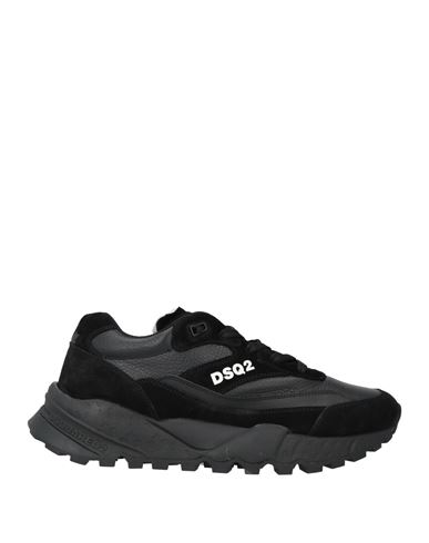 Shop Dsquared2 Man Sneakers Black Size 9 Calfskin