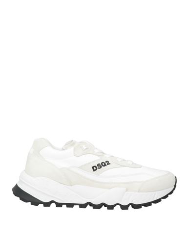 Shop Dsquared2 Man Sneakers White Size 9 Calfskin